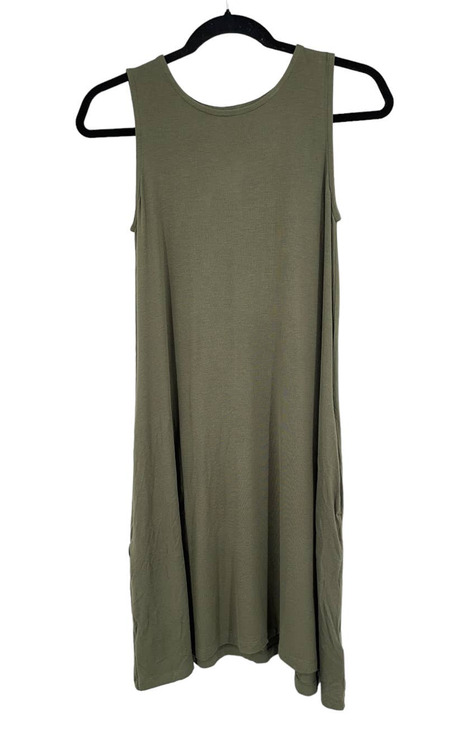 Caslon Dresses & Skirts - Caslon dress sleeveless swing olive size Small S